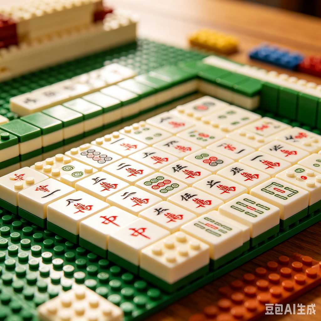 gradient blue mahjong tiles